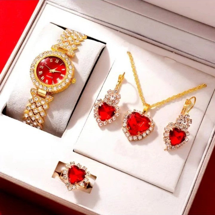 Colorful Crystal Quartz Watch Set ⭐4.8