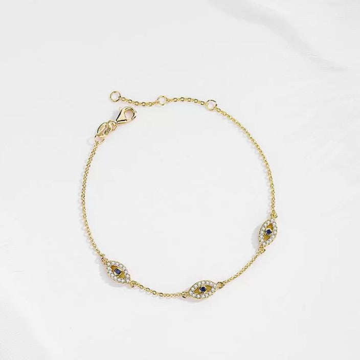 S925 Silver Blue Eye Diamond Bracelet ⭐4.3