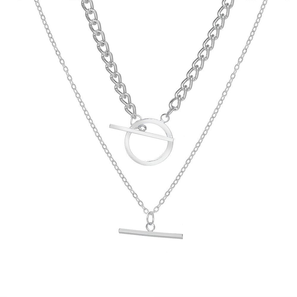 Double OT Chain Pendant Necklace ⭐4.8