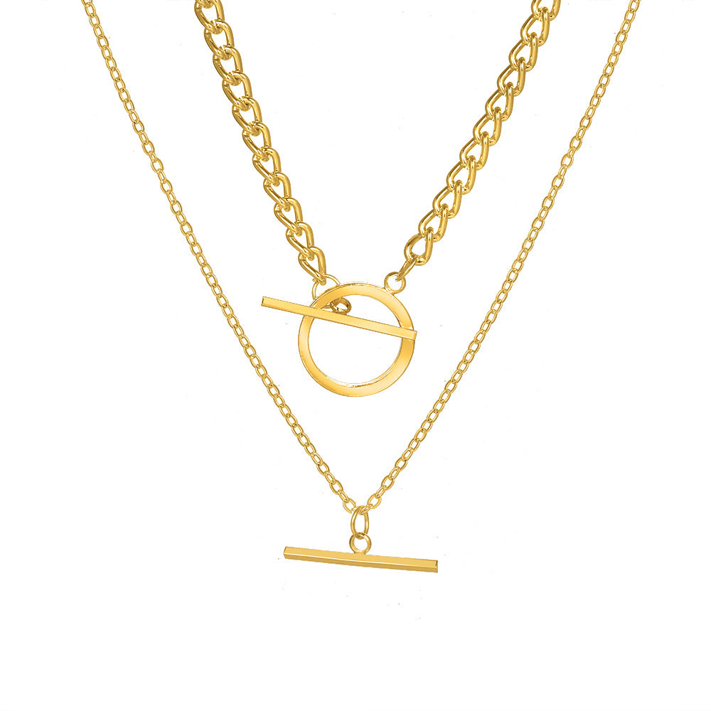 Double OT Chain Pendant Necklace ⭐4.8