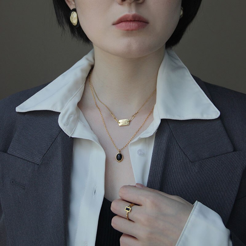 Titanium Steel Clavicle Necklace ⭐4.3