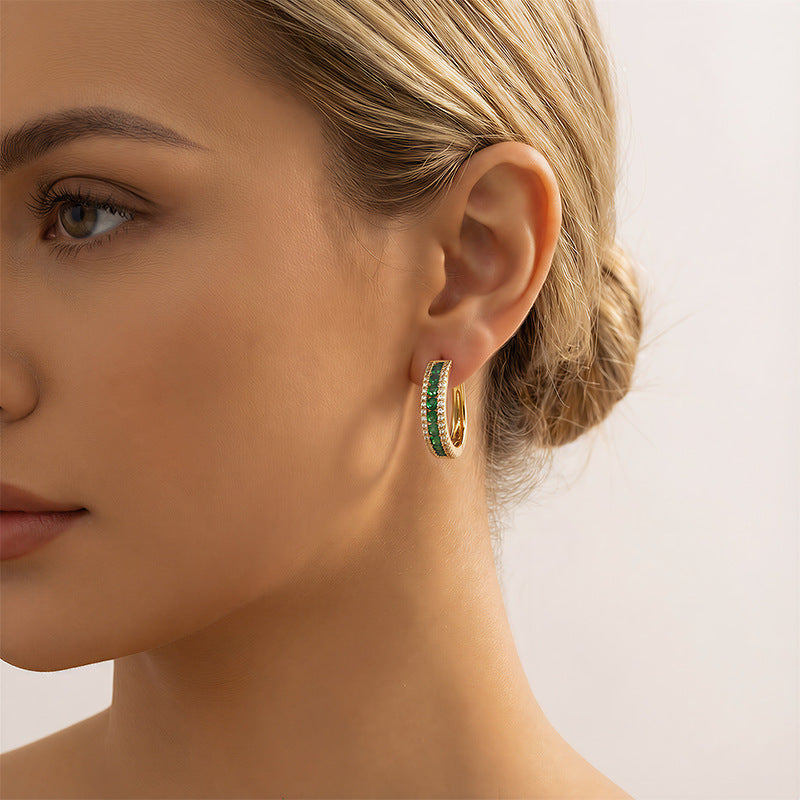 Simple Zircon Shiny Earrings set ⭐4.3