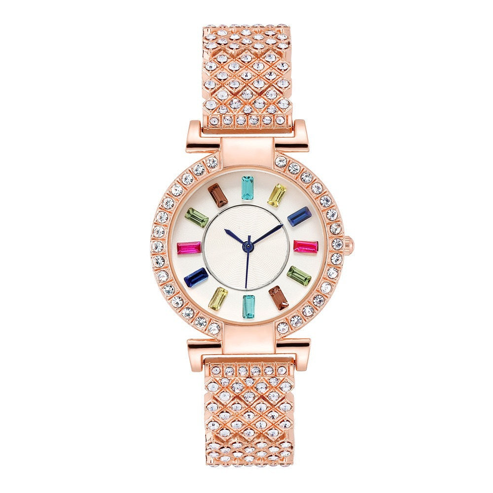 Big Colorful Crystal Women's Watch ⭐4.8