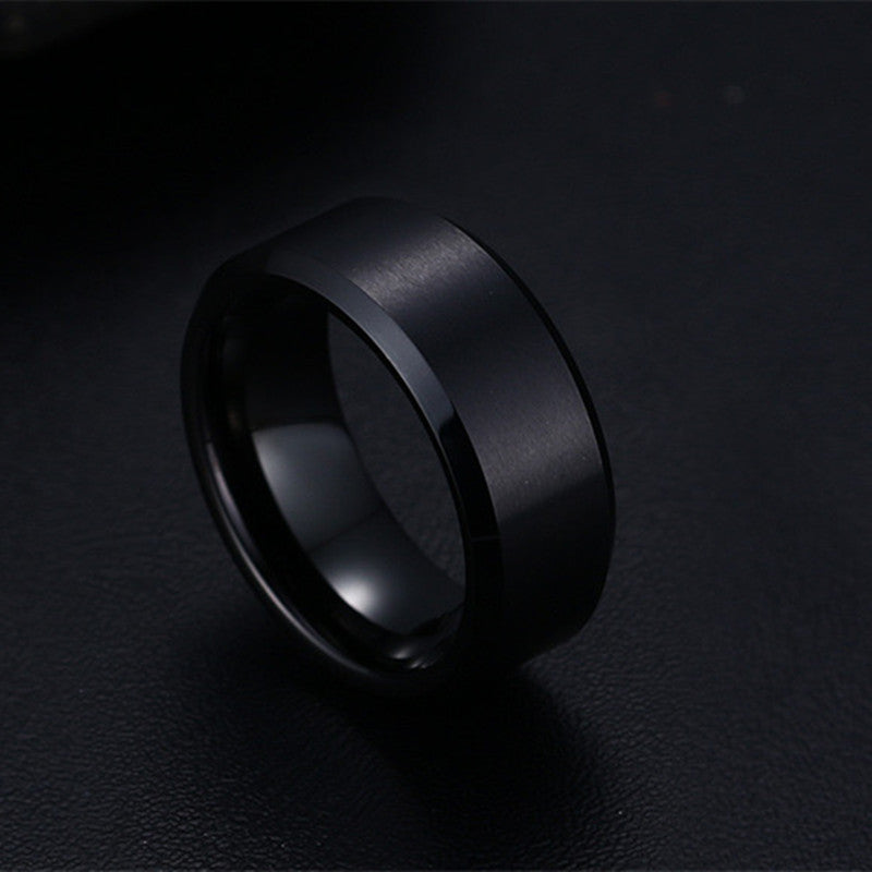 Geometric Ring Glossy Cut Ring Unisex