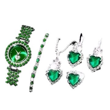 Colorful Crystal Quartz Watch Set ⭐4.8
