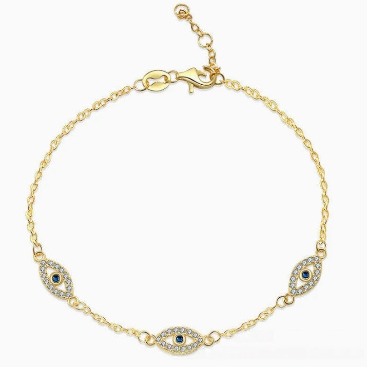 S925 Silver Blue Eye Diamond Bracelet ⭐4.3