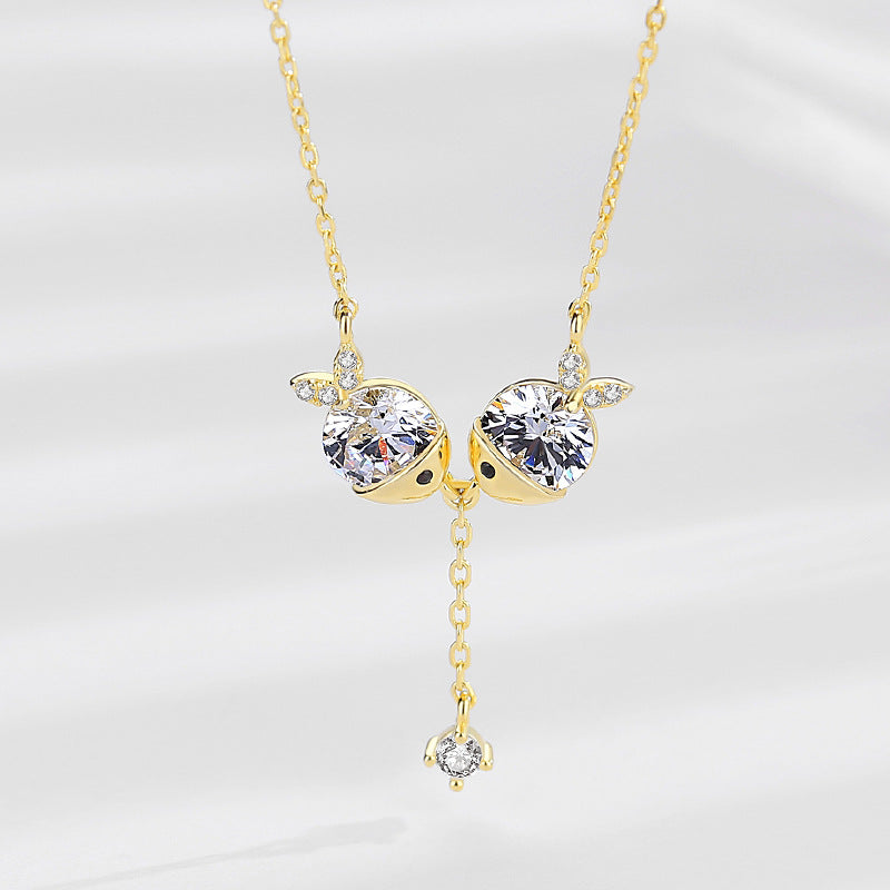 Cute necklace zircon fish necklace ⭐4.5