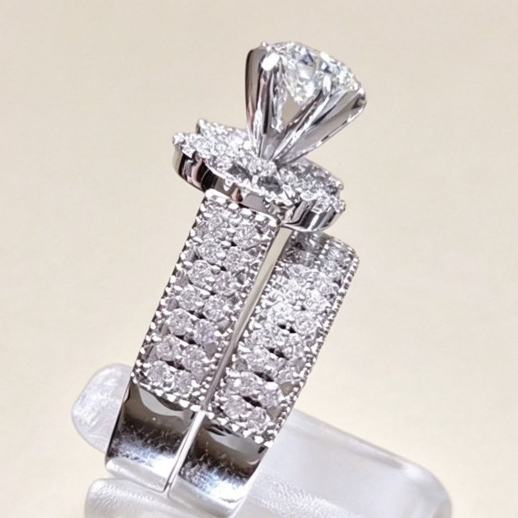 Diamond Encrusted Platinum Ring ⭐4.3