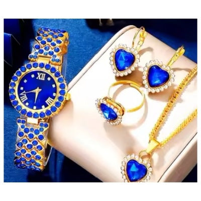 Colorful Crystal Quartz Watch Set ⭐4.8