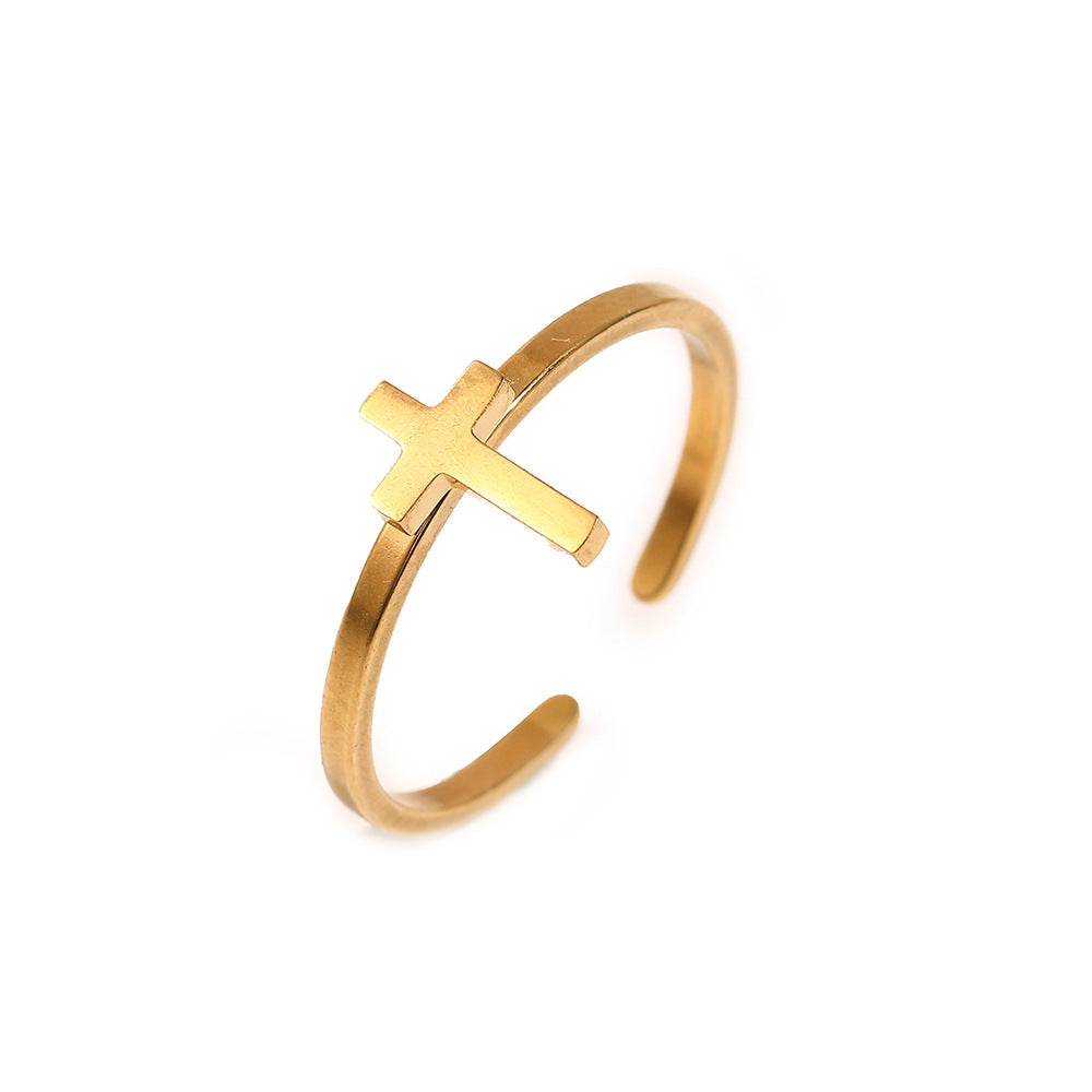 Adjustable Stainless Steel Cross Ring ⭐4.3