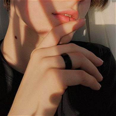 Geometric Ring Glossy Cut Ring Unisex