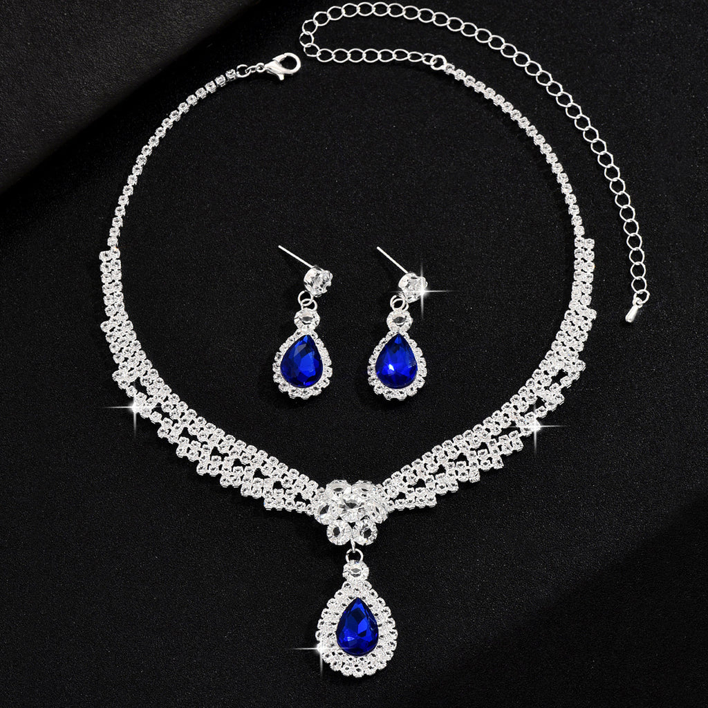 Teardrop Emerald Necklace & Earrings Set ⭐4.5
