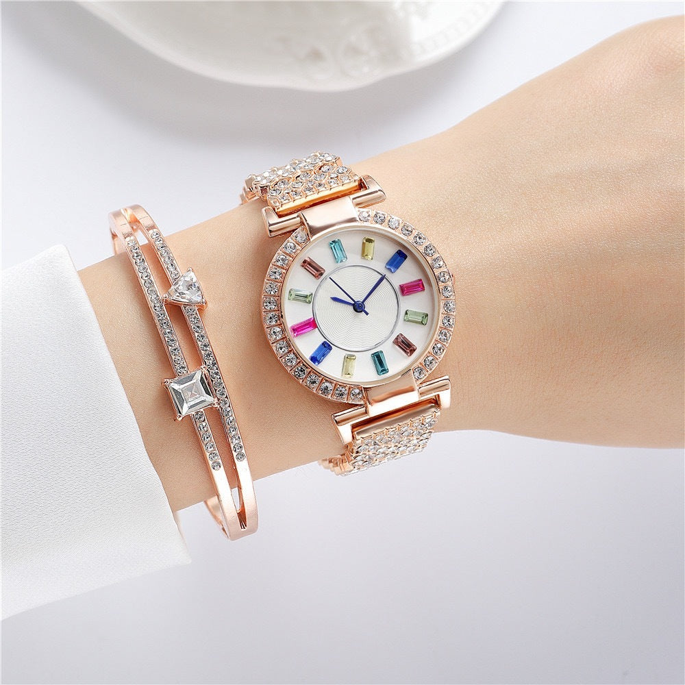 Big Colorful Crystal Women's Watch ⭐4.8