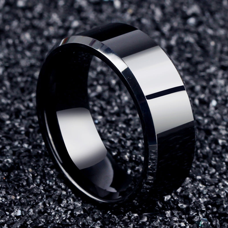 Geometric Ring Glossy Cut Ring Unisex