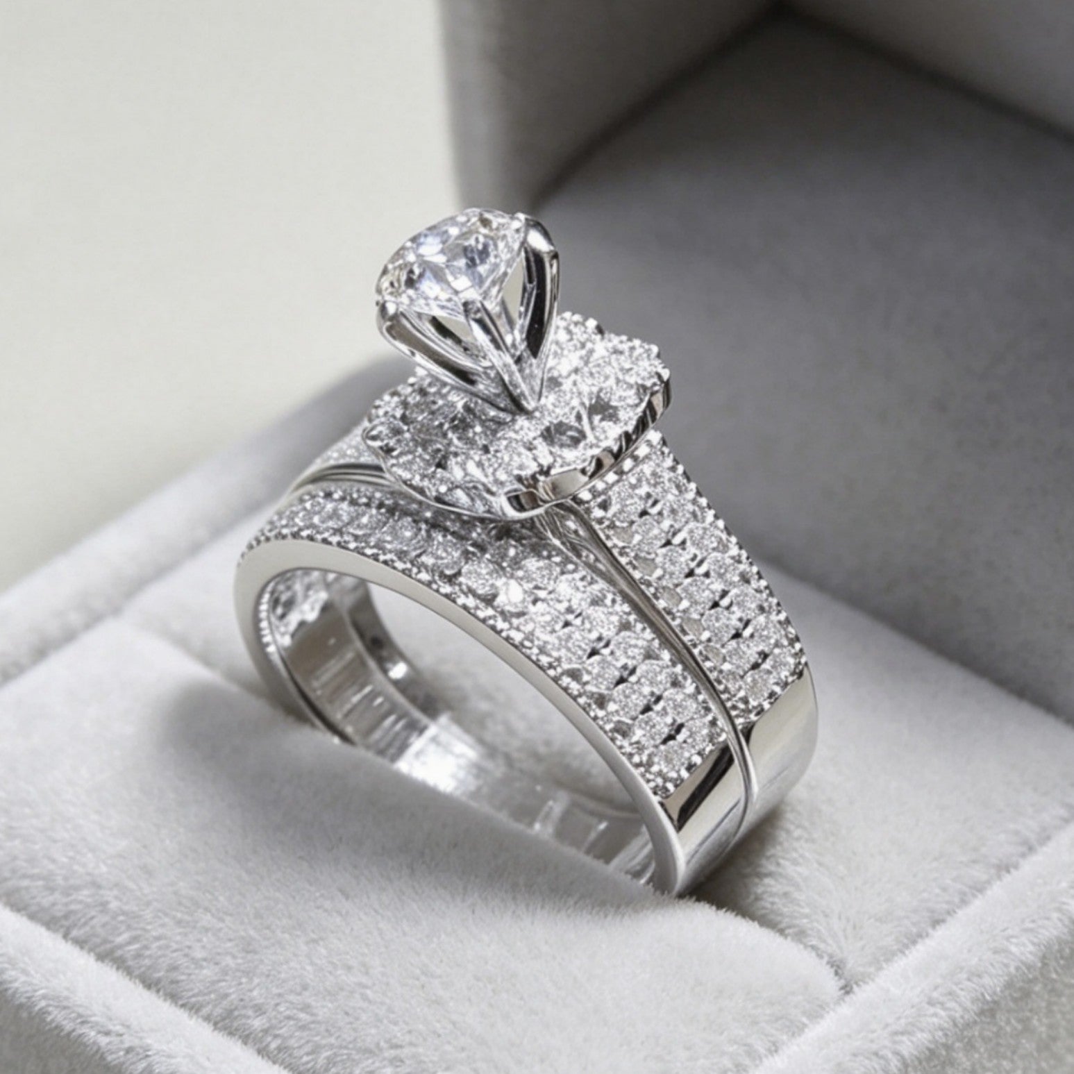 Diamond Encrusted Platinum Ring ⭐4.3